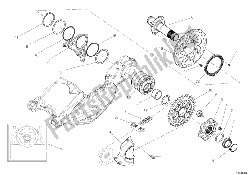 Alle onderdelen voor de Naaf, Achterwiel van de Ducati Diavel AMG USA 1200 2013